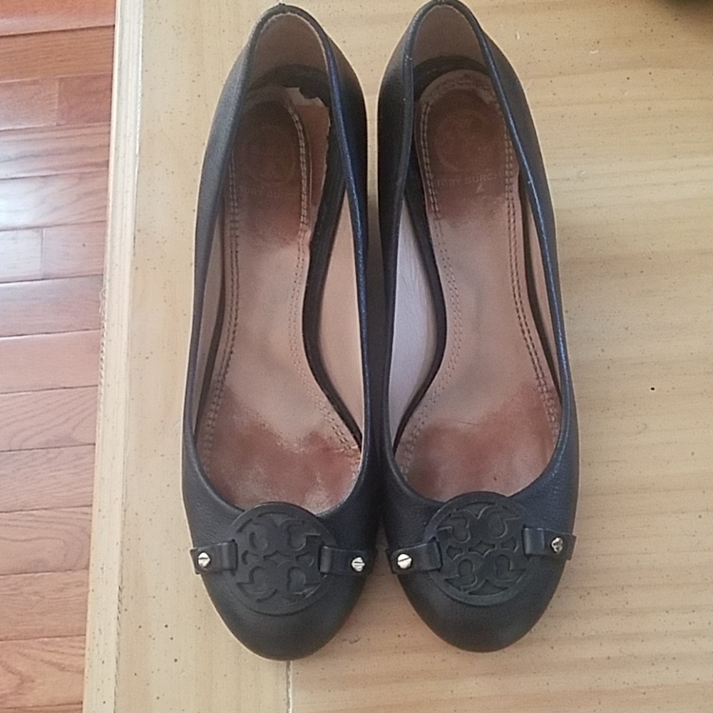 Tory Burch Black Wedges